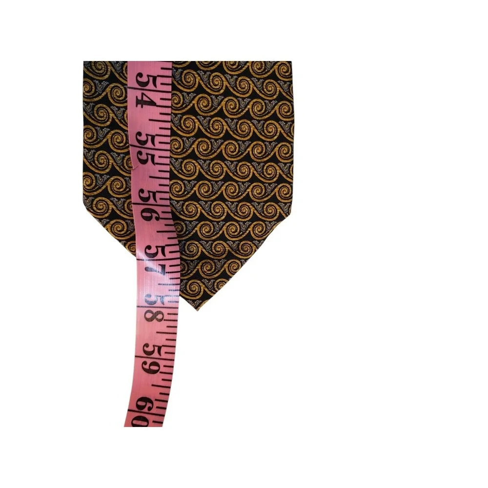 Valentino‎ Mens Tie Necktie Designer Luxury Brown Black Gray Geometric Suit Work